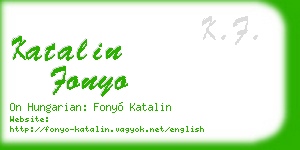 katalin fonyo business card
