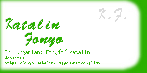 katalin fonyo business card